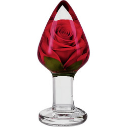 ToyJoy Rosebud Medium Πρωκτική Σφήνα 9cm Κόκκινη Διαφανής