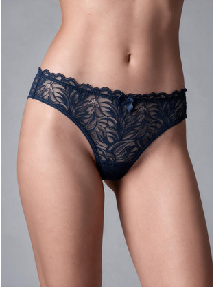 Milena By Paris Γυναικείο Sexy Slip με Δαντέλα Navy Μπλε 8555