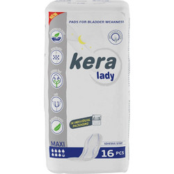 Kera Lady Maxi Σερβιέτες Ακράτειας 7.5 Σταγόνες 16τμχ