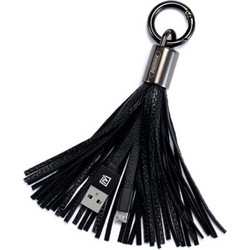 Μπρελόκ με Ενσωματωμένο Καλώδιο Remax RC-053m USB σε Micro Usb Black