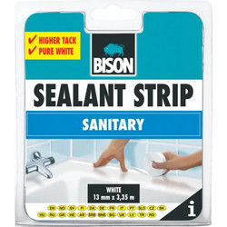 Ταινία Σφραγιστική Αρμών 13mm x 3.35m Λευκή Bison Sealantstrip 6302090