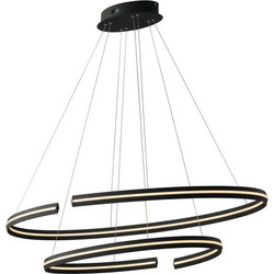 Fan Europe I-Clarke-S120 Κρεμαστό Φωτιστικό Οροφής Δίφωτο LED Μαύρο