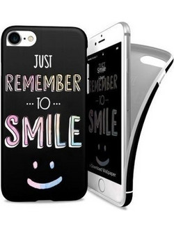 i-Paint Soft Case iPhone 7/8 Smile - Black