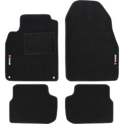 Πατάκια δαπέδου μοκέτας Tuft ανθρακί για Saab 9-3 (II) με κουμπώματα 4τμχ