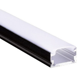 BLACK MICRO ALUMINUM PROFILE WITH OPAL PC DIFFUSER 2m/pc