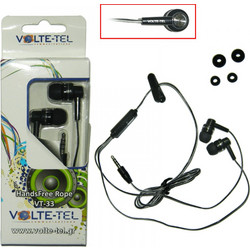 Volte-Tel VT33 Stereo Handsfree In-Ear Black