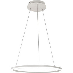 Fabas Luce Giotto Κρεμαστό Φωτιστικό Οροφής Μονόφωτο LED με Θερμό Λευκό Φως Λευκό 3508-40-102