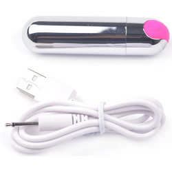 10 Speeds Silver Color USB Recharging Vibrating Bullet