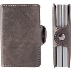 ΜΙΝΙ ΠΟΡΤΟΦΟΛΙ ΔΙΠΛΗ ΚΑΡΤΟΘΗΚΗ Automatic RFID Signal Block Wallet Card Case GREY 800.0017