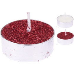 ΚΕΡΙΑ ΡΕΣΩ GLITTER ΚΟΚΚΙΝΑ/ΛΕΥΚΑ 8τμχ 3,72cm ASSORTED