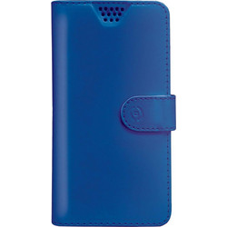 Celly Wally Θήκη - Πορτοφόλι Universal για Smartphones εώς 4.5" - Blue (WALLYUNILBL)