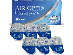 Alcon & Ciba Vision Air Optix Plus Hydraglyde Μηνιαίοι Φακοί Επαφής Σιλικόνης Υδρογέλης 6τμχ