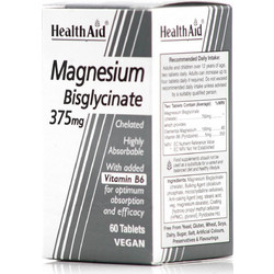 Health Aid Magnesium Bisglycinate 375mg 60 Ταμπλέτες