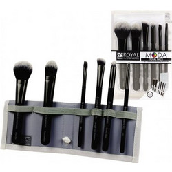 Royal & Langnickel Moda Total Face Black Σετ Πινέλα Μακιγιάζ με Θήκη 6τμχ
