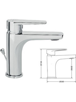 Μπαταρία νιπτήρος ψηλή Optima χρωμέ 00-2500 Viospiral