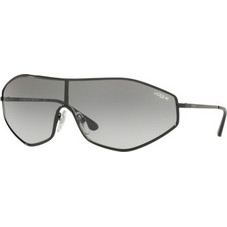 Vogue G-Vision By Gigi Hadid VO4137S 352/11 Γυναικεία Γυαλιά Ηλίου Μάσκα Μεταλλικά Μαύρα με Μαύρο Polarized Φακό
