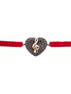 Personal Jewel Γυναικείο Βραχιόλι Μακραμέ με Καρδιά από Ασήμι 925 με Ζιργκόν BR18.8PJ
