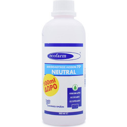Ecofarm Ήπια Αλκοολούχος Λοσιόν 70° Neutral 350ml