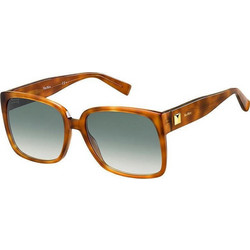 Max Mara Fancy C9B/9K Γυναικεία Γυαλιά Ηλίου Ορθογώνια Κοκάλινα Καφέ με Μαύρο Polarized Φακό