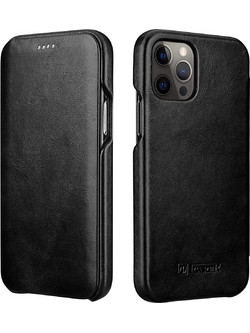 iCarer Vintage Series Curved Edge Θήκη iPhone 12 Pro Max Black (RIX1202-BK)