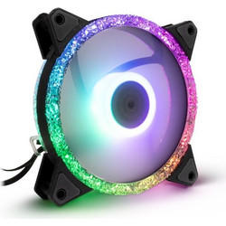 Inter-Tech Argus RS-071 Case Fan 120mm RGB με Σύνδεση 3-Pin 4-Pin PWM Black