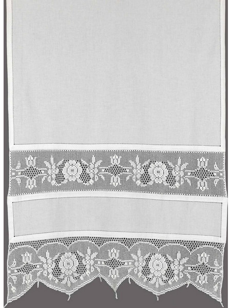 Silk Fashion Κουρτίνα με Τούνελ & Δαντέλα 200x270 097 Λευκό