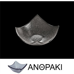 Μπωλ αστέρι από χυτό γυαλί 4mm 18x18cm ανθρακί ΣΕΤ 12 ΤΕΜΑΧΙΩΝ c373467