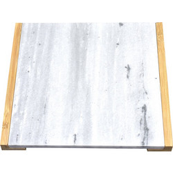 IBIZA ΔΙΣΚΟΣ ΣΕΡΒΙΡΙΣΜΑΤΟΣ ΛΕΥΚΟ ΜΑΡΜΑΡΟ BAMBOO 22x20cm c61621