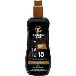 Australian Gold Instant Bronzer Gel Αδιάβροχο Λάδι Μαυρίσματος Σώματος SPF15 237ml