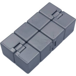 Anti Stress Fidget Infinite Cube - Αντιστρες Ατέρμονας Κύβος - Ασημί