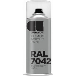 CosmosLac Premium Acrylic Paint Σπρέι Βαφής Traffic Grey RAL7042 Gloss 400ml