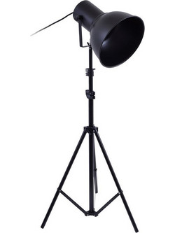 Fylliana 244-82-140 Μεταλλική Μαύρη Ε27 52x46x135cm Πτυσσόμενο Φωτιστικό Δαπέδου