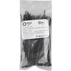 Δεματικά (tie wrap) 150 x 3.6mm, σε μαύρο χρώμα Συσκευασία 100 τμχ. RND 475-00669