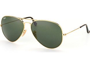 Ray-Ban RB3025 181/62 Ανδρικά Γυαλιά Ηλίου Aviator Μεταλλικά Χρυσά με Πράσινο Polarized Φακό