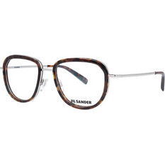 Jil Sander J2009 Ανδρικός Σκελετός Γυαλιών Οράσεως Μεταλλικός Ασημί Καφέ