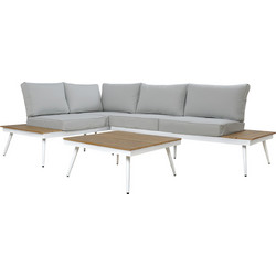 HomeMarkt Σετ Σαλόνι Κήπου Αλουμίνιο 2τμχ Καφέ HM5126.11