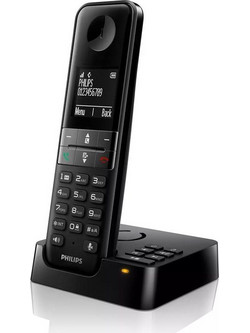 Philips D4751 Ασύρματο Τηλέφωνο με Ανοιχτή Ακρόαση Μαύρο