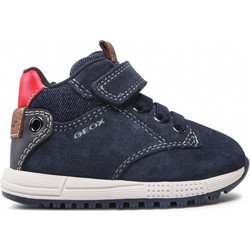 Geox Alben Παιδικά Μποτάκια Navy Μπλε Suede με Φερμουάρ Σκρατς B163CC02213C4002