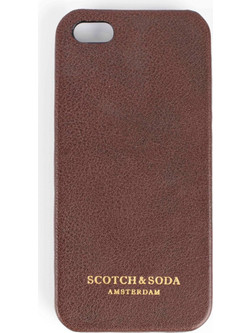 SCOTCH&SODA ΔΕΡΜΑΤΙΝΗ ΘΗΚΗ ΚΙΝΗΤΟΥ ΚΑΦΕ ΣΚΟΥΡΟ IPHONE5 6CM(ΠΛΑΤΟΣ)12,5CM(ΥΨΟΣ)