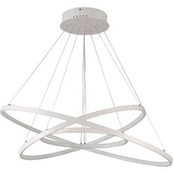 Homelighting Morelli SE LED Κρεμαστό Φωτιστικό Οροφής Μονόφωτο LED με Θερμό Λευκό Φως Λευκό 80-60-40 77-8133 White Mat