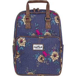 CoolPack Cubic Denim Flowers A093 Σχολική Τσάντα Πλάτης Γυμνασίου - Λυκείου Μπλε 12355CP