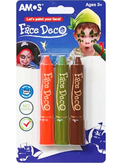 Χρώματα Προσώπου 3 Χρωμάτων Amos Face Deco Boy