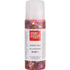 Κόλλα glitter confetti Knorr prandell ροζ σχήματα