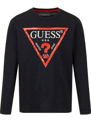 Guess Παιδικό T-Shirt Μακρυμάνικο Μαύρο L84I29K8HM0-JBLK