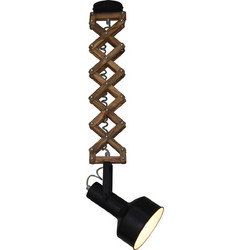 Home Lighting Up-Down Mini Κρεμαστό Φωτιστικό Οροφής Μονόφωτο E27 Μαύρο 77-3104
