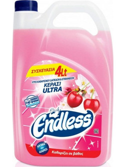 Καθαριστικό υγρό πατώματος + επιφανειών Endless Ultra 4 λίτρα Κεράσι