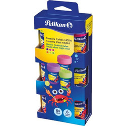 Τέμπερες Bottle Neon Σετ Pelikan 20ml 6τεμ