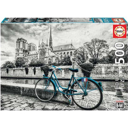 Puzzle Educa Bike Near Notre Dame 500 Κομμάτια