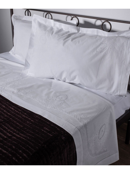 Σεντόνι Σετ Χειροποίητο 3 Τεμ. 225x270 Silk Fashion 2471 Λευκο
