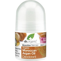 Dr. Organic Moroccan Argan Oil Φυσικό Γυναικείο Αποσμητικό Roll On Χωρίς Αλουμίνιο 50ml